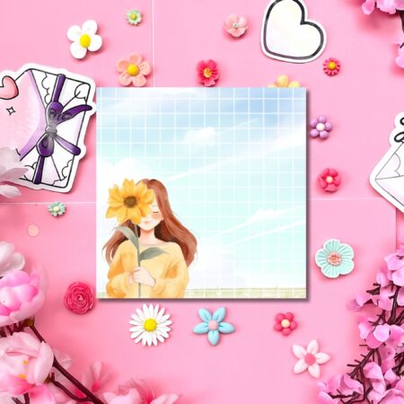 Aesthetic Girl Memopad - Design 4