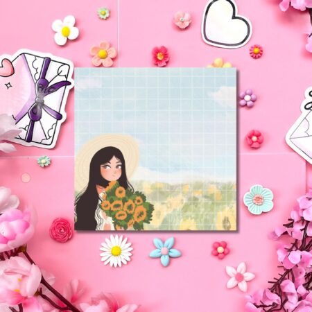 Aesthetic Girl Memopad - Design 1